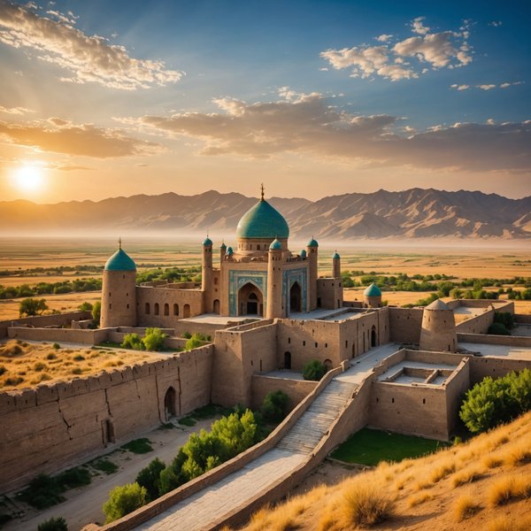 Quelle croisière permet de visiter les sites historiques de la route de la soie en Asie centrale?